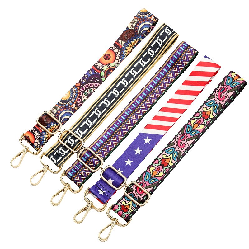 1PC National Style Long Shoulder Strap DIY Adjustable Crossbody Bag Shoulder Bags Decoration Belt Straps