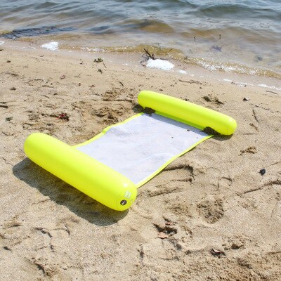 Summer Inflatable Floating Row Chair Pool Float Mattresses Beach Foldable Swimming Pool Fruit Chair Hammock Water Sport Mattress: Yellow