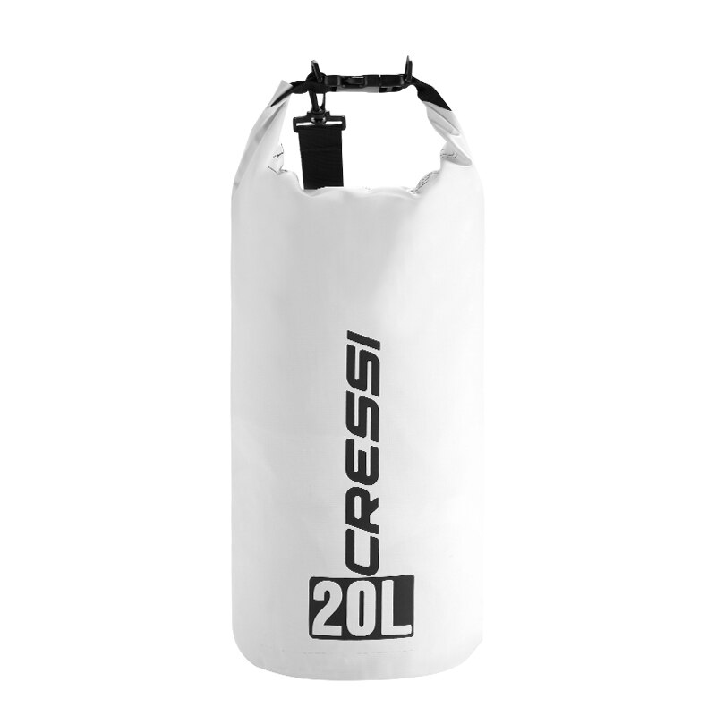 Cressi Dry Bag Duiken Zakken Grote Volume Duikuitrusting Zak Waterdichte Tas voor Snorkelen Dive 5L 10L 15L 20L carry: White 20L