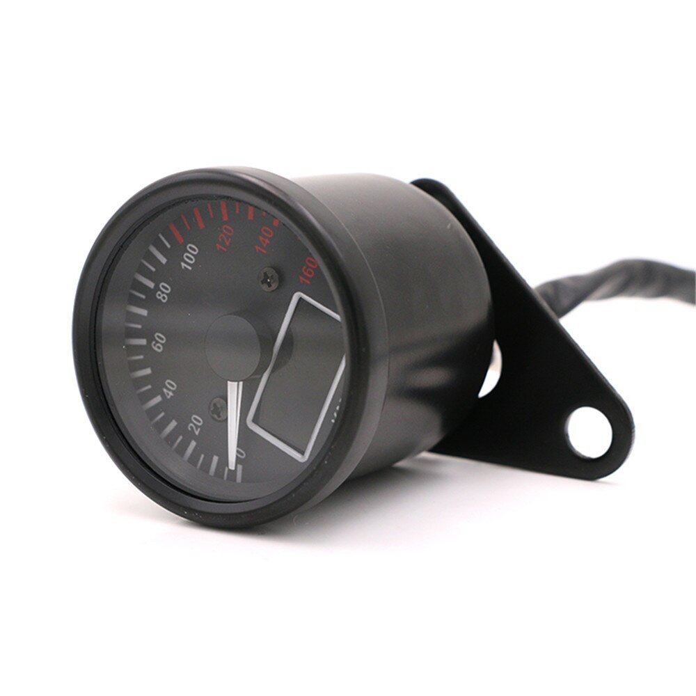 Universal Digital LCD Motorcycle Speedometer Odometer Techometer Gauge Waterproof Dual Speed meter Power Fuel Tank Display Gauge: black