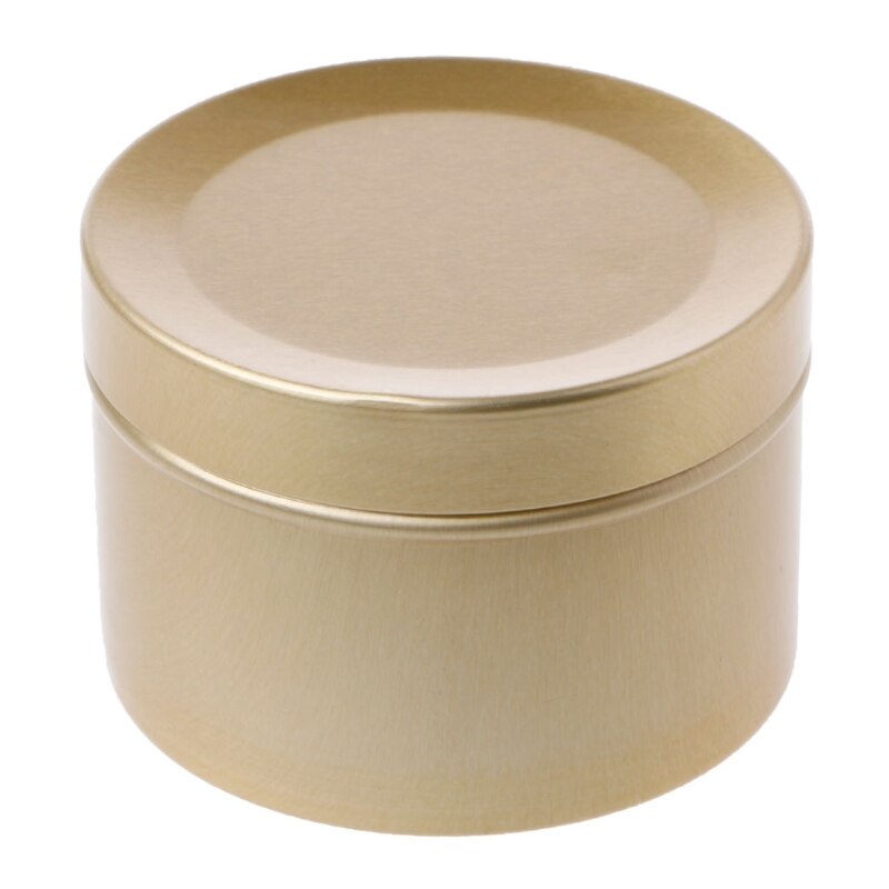 50ml mini tin te opbevaring boks rund metal sag bryllup favor arrangør container slik, smykke container: Guld