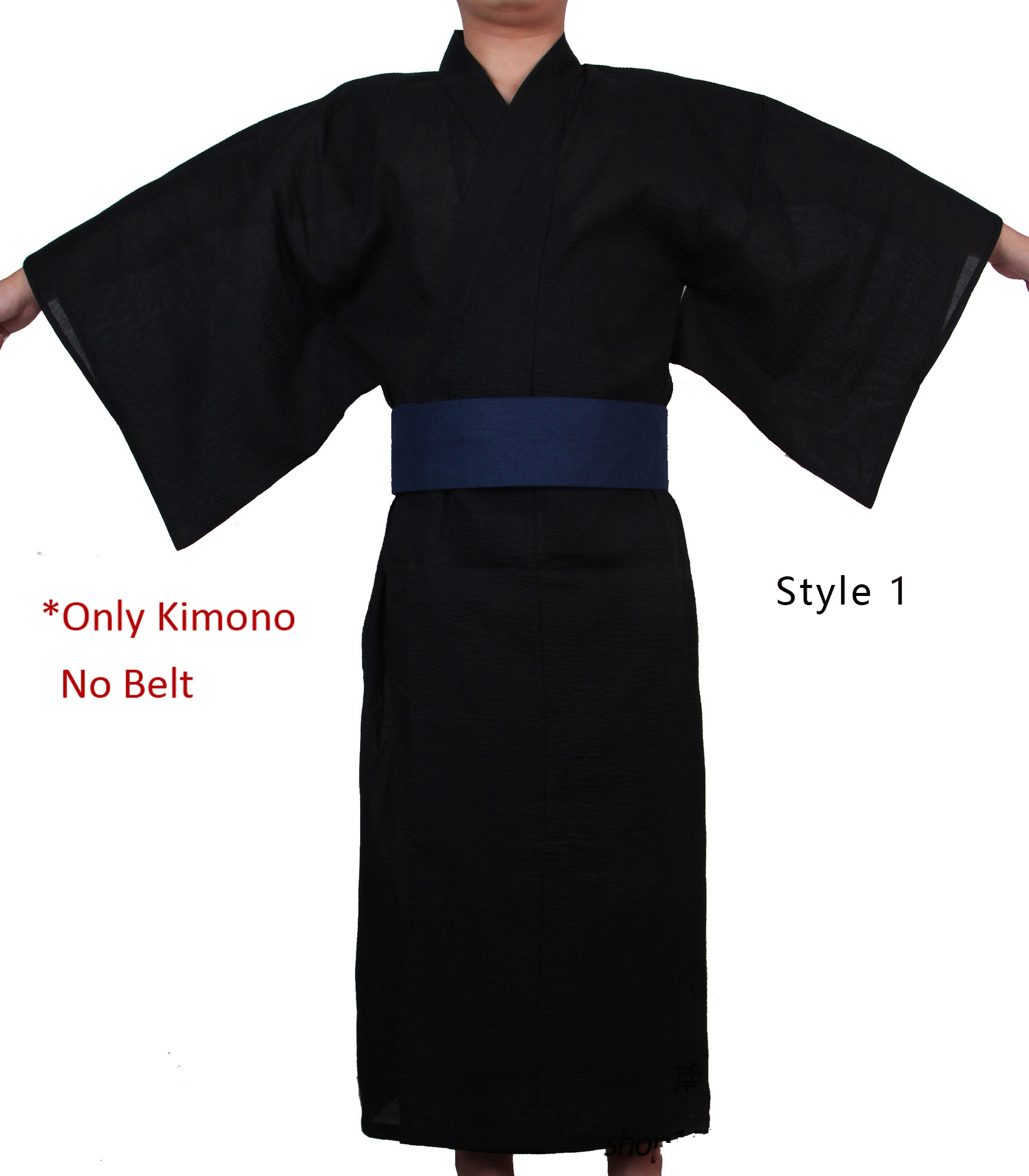 Japanischer traditioneller Samurai-Kimono für Männer, Yukata-Bademantel, Hekoobi, lockerer Stil, Saunakleidung, Homewear-Gürtel, langes Kleid aus Baumwolle