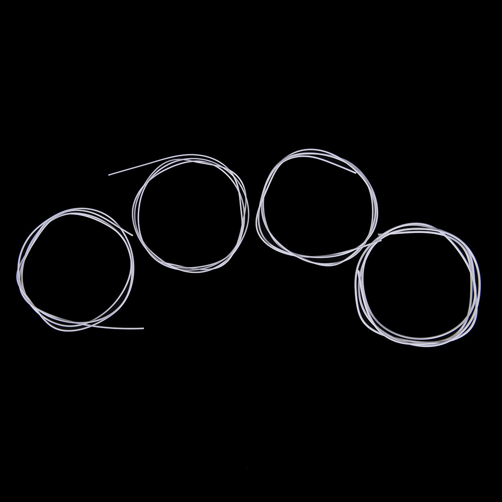 4 Uds cuerdas de ukelele de Nylon cuerdas blancas juego de calibre para ukelele guitarra clásica acústica