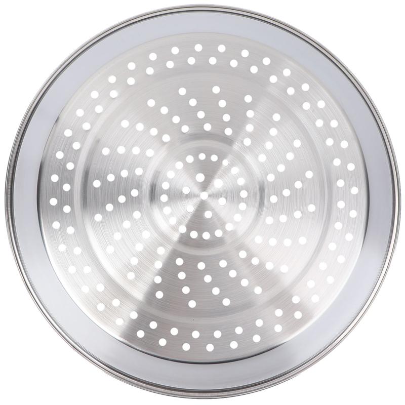 Plato humeante de acero inoxidable con agujeros, estante de vapor grueso, utensilios de cocina para platos de comida (para Wok de 30/34cm), 1 ud.