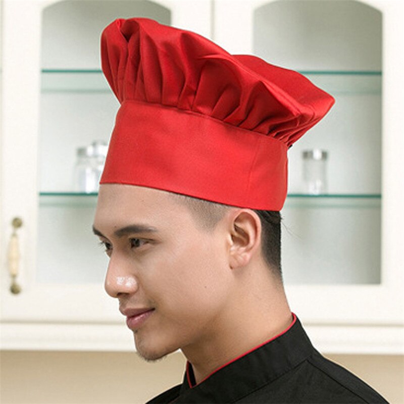Homens Chapéu Do Chef de Cozinha De Catering Cozinha Cozinhar Padeiro Chapéu Elástico Ajustável Cap Listrado Simples Chapéus Cap Trabalhando chapéu fogão