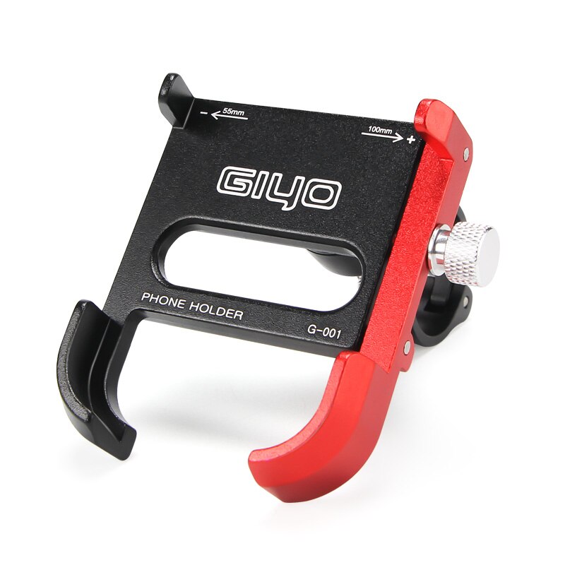 Support de téléphone portable pour vélo en alliage d&#39;aluminium, Clip de guidon pour vtt: Red