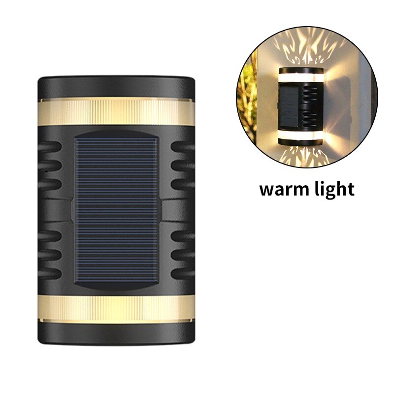 groß Größe Solar- LED draussen Mauer Lampe wasserdicht Garten Dekor hell Pro Balkon Hof Landschaft Straße Garten Mauer hell: warm hell / 1 PC