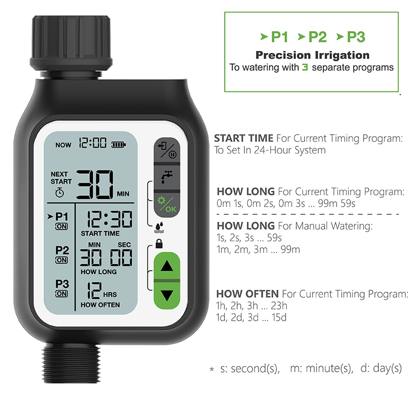 Watering Timer Met Regen Sensor Irrigatie Timer Waterdicht Water Niveau Sensor Automatische Bevloeiing Irrigatie Controller