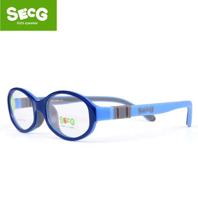 SECG Round Cute Children Glasses Frame Optical Myopia Glasses for Sight Kids Flexible Soft Spectacle Frame No Screw Eyeglasses