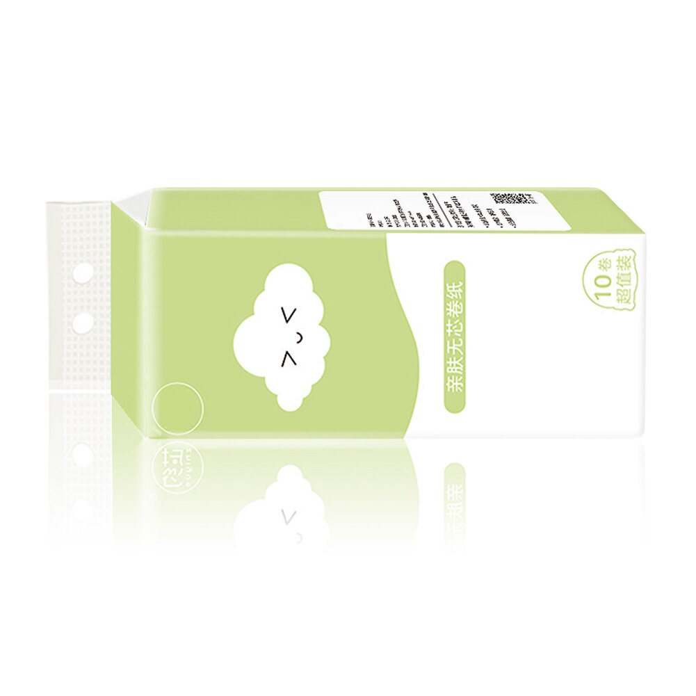 12 Roll Disposable Toilet Paper Roll Soft Printed Bathroom Tissue Coreless White 4-Ply Paper Towels WH998