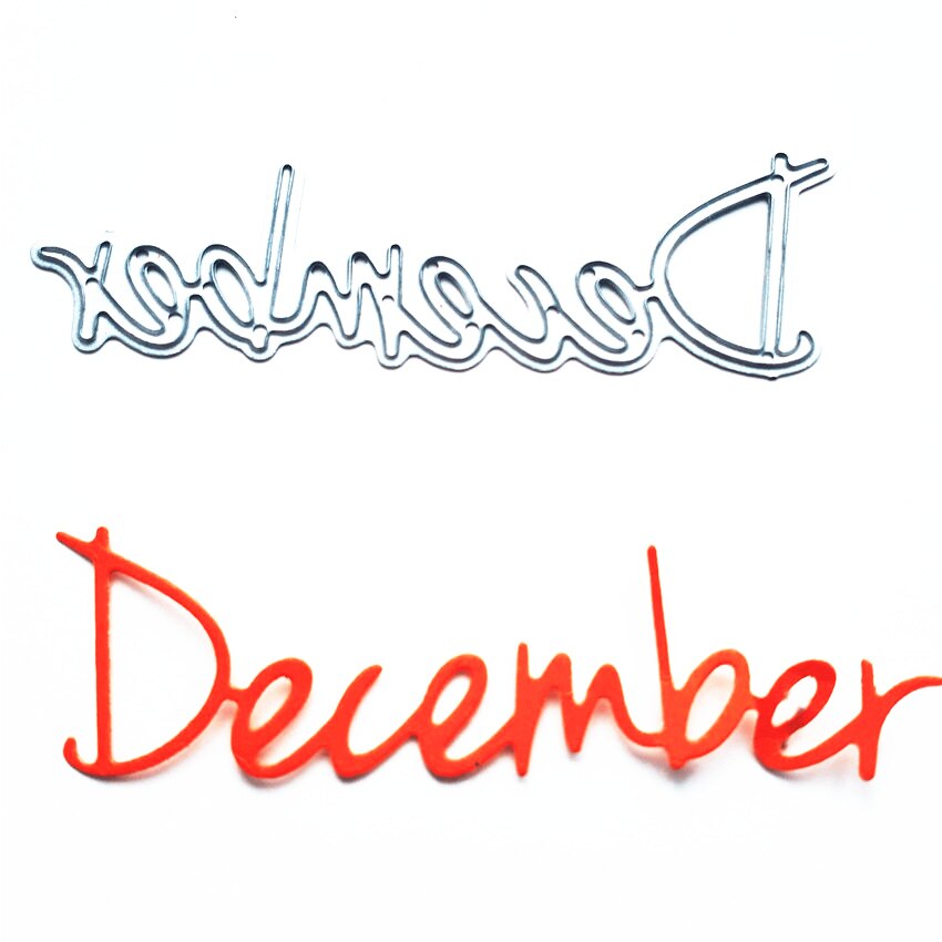 Metalen December Papier Stansen Sterft Voor Scrapbooking/Diy Kerst Bruiloft Halloween Pasen Kaart