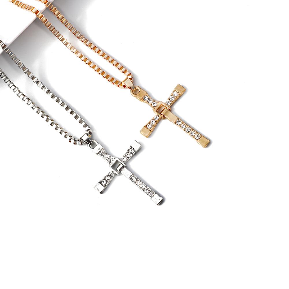 Punk Personality Peace Sign Pendant Scorpion King Rope Clavicle Long Necklace Cross Choker Women Men Gold/Silver Plated Jewelry