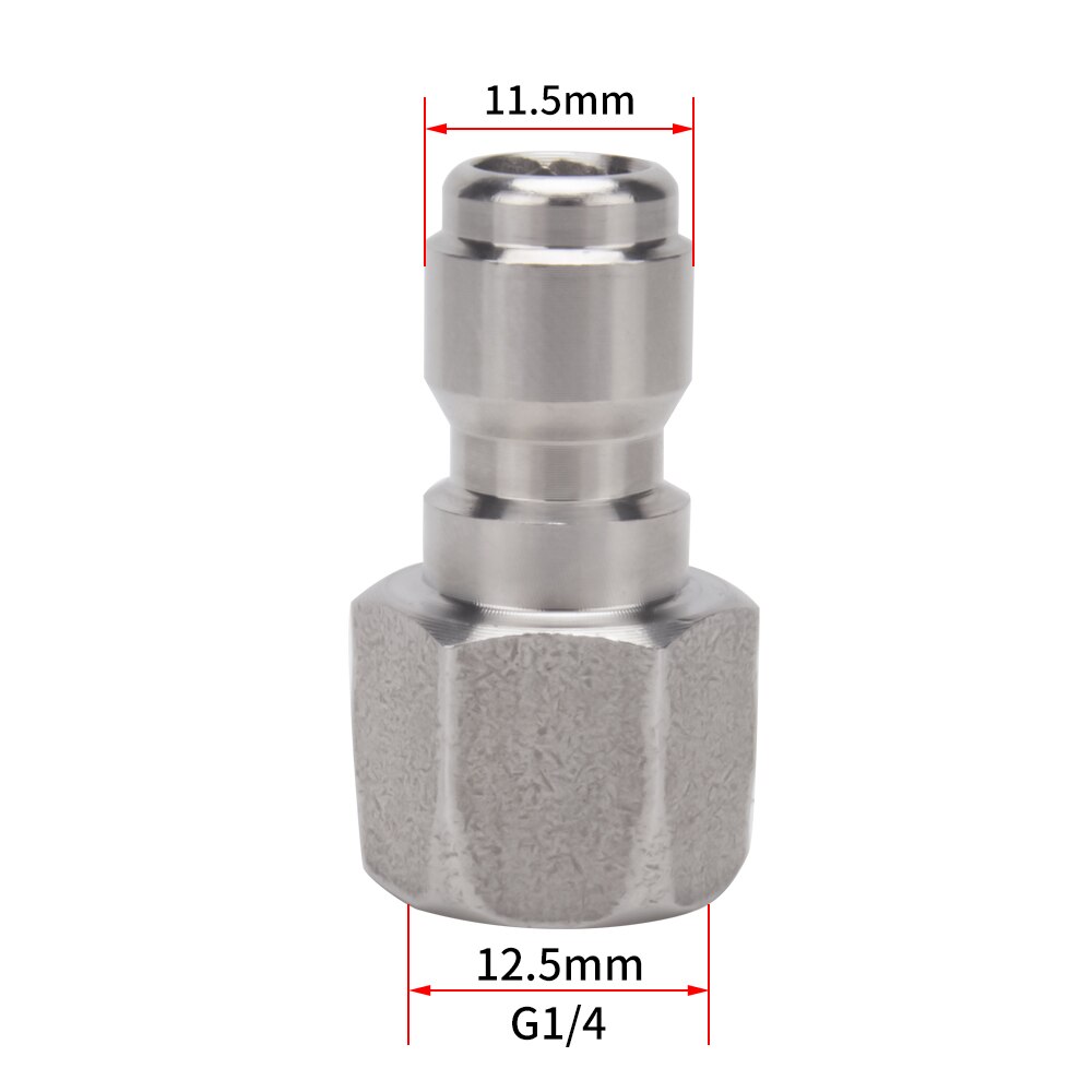 High Pressure Washer Car Washer Connector Adapter Coupler G1/4 Female + 1/4" Quick Disconnect Release Plug