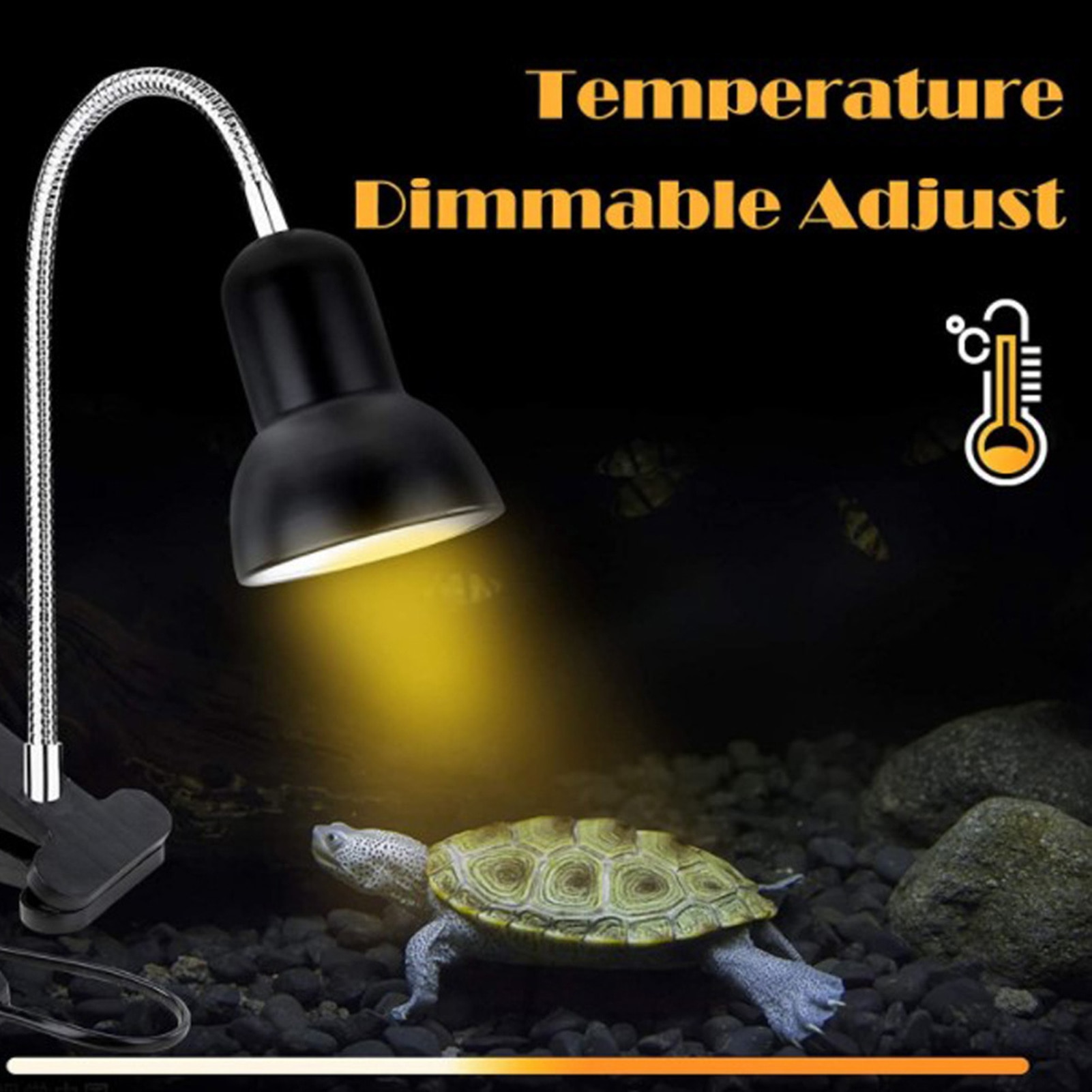 Lámparas UVA UVB de 50W y 70W para acuario, luz trasera de calor para tortugas, reptiles, mascotas, solarium de calcio