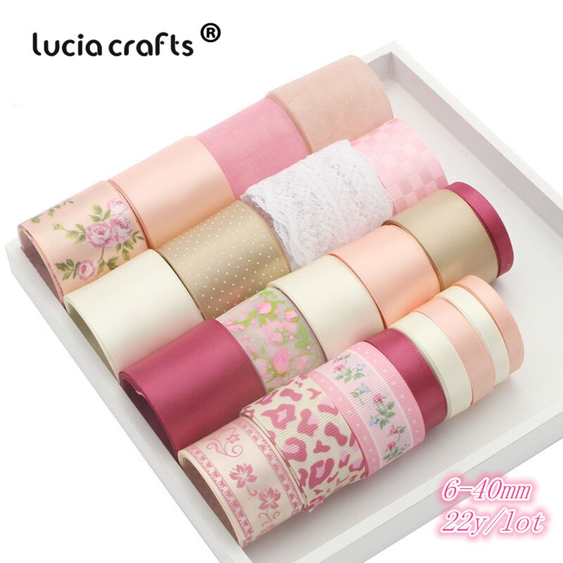 Lucia Ambachten Satijn/Grosgrain/Organza Lint Set Trim Kant Stof Diy Hairbow Materialen Mix Stijl S0604: Mix Style 3