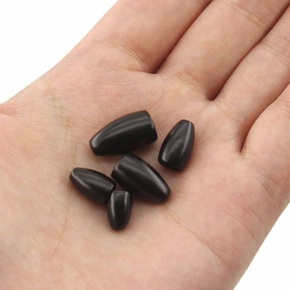 15 Uds. Peso de pesca de tungsteno, pesas de lanzamiento de gusano de bala para pesca de lubina, aparejos de pesca de agua salada de Texas y Carolina