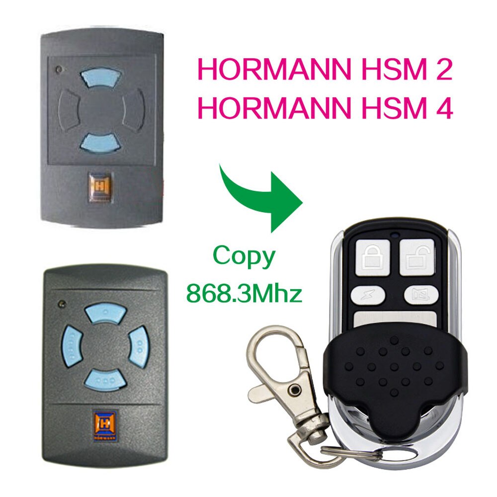 HORMANN HSM HSM2 HSM4 remote control 868MHz gate opener transmitter Hormann HSM2 HSM4 868,3MHz remote