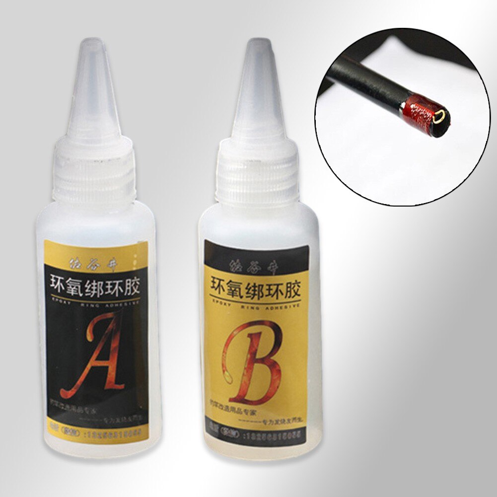 2pcs Fishing Rod Building Epoxy High Bonding 15ml AB Transparent Glue DIY Rods For Fishings Rods Accessories Fishing Tools