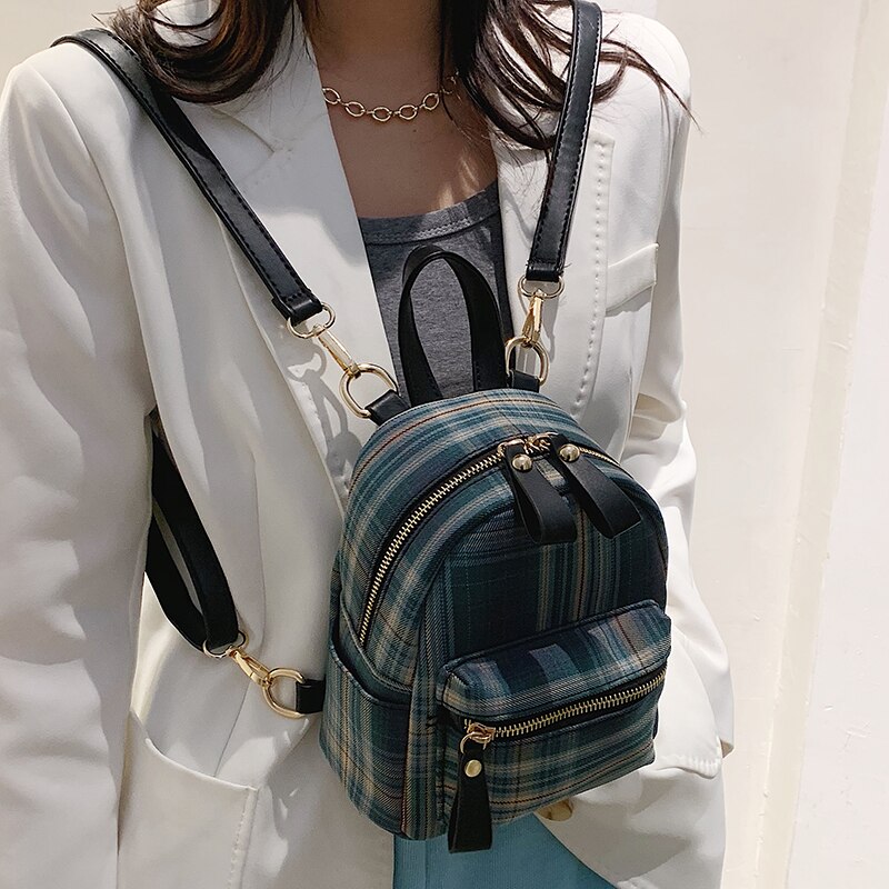 SEETIC Leather Mini Backpack Multi-Function Shoulder Bag Women Backpack Female Anti-Theft Backpack For Teenager Girls