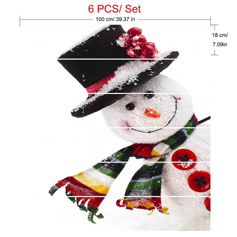 Estampilla para escalera de muñeco de nieve, pegatinas decorativas para escaleras, Feliz Navidad, autoadhesivo, pegatina 3D para pared, Mural, papel de pared, decoración del hogar: AG9171