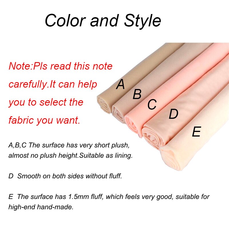 50*150cm Skin Fleece Fabric Plush Fabric for Doll Sewing Patchwork Quilting Flesh Tissue Doll Toys Plush Fabric DIY Handmade