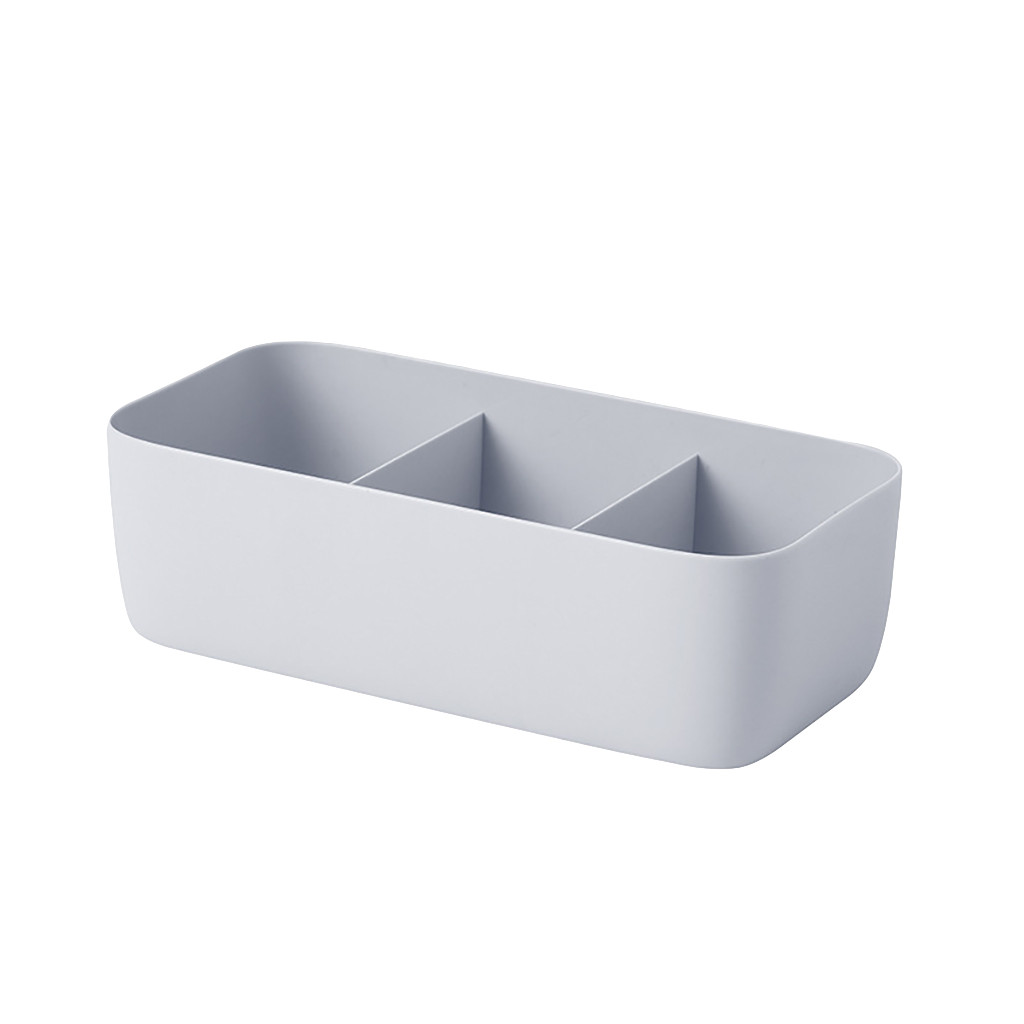3/5 gitterskuffeorganisatorer separate sokker opbevaringsboks plastik undertøj trusser desktop overlejrende skuffer opbevaringsbokse: Grå 3 celle