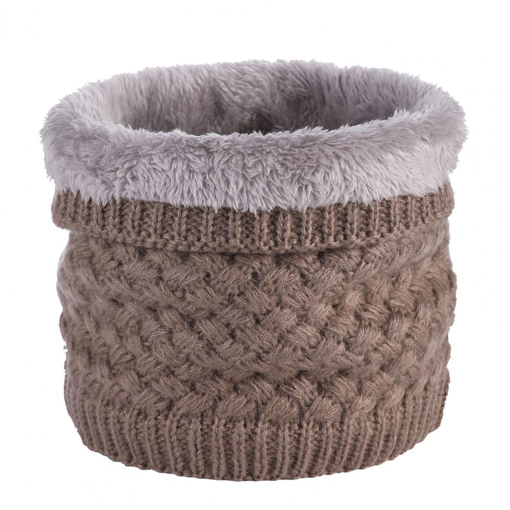 Neck Warmer Wear Resistant Thick High Elastic Plush Lining Neck Scarf Winter Neck Warmer for Cold Weather: Khaki