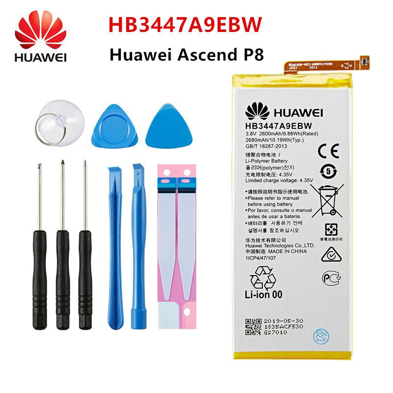 Original Huawei batería para HUAWEI Mate 9/Mate9 Pro/10/10 Pro /P20/P20 Pro/honor 8 9 10 Nova/Nova 2/Nova 2 Plus/Nova 3: HB3447A9EBW Tools