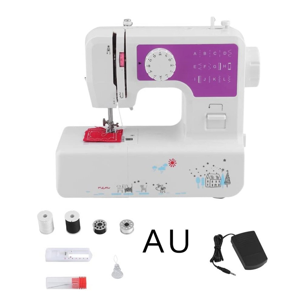 JG-1602 Household Multi-Function Sewing Machine Electric Micro-Sewing Machine Mini Sewing Machine Embroidery Letters: AU