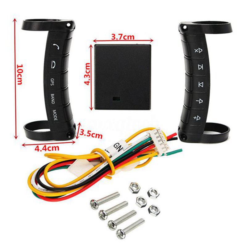 Universal Multi-Function Wireless Steering Wheel Controller Bluetooth DVD Navigation Buttons Controller LED Wireless