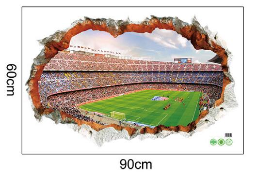 3d levande fotboll fotboll väggdekaler för barnrum vardagsrum sovrum väggdekaler pojkar rum dekoration: Default Title