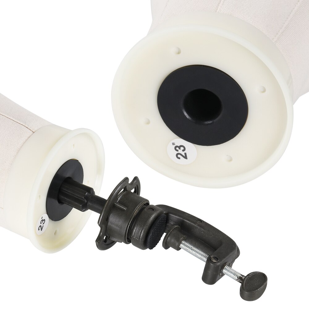 23 Inch Training Mannequin Head Canvas Block Head Display Styling Mannequin Manikin Head Wig Stand with T Needle Holder