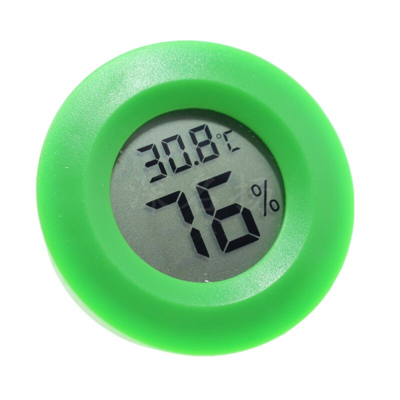 2In1 Thermometer Hygrometer LCD Digital Temperature Humidity Meter Detector Refrigerator Freezer Thermograph Indoor Instrument: mini green