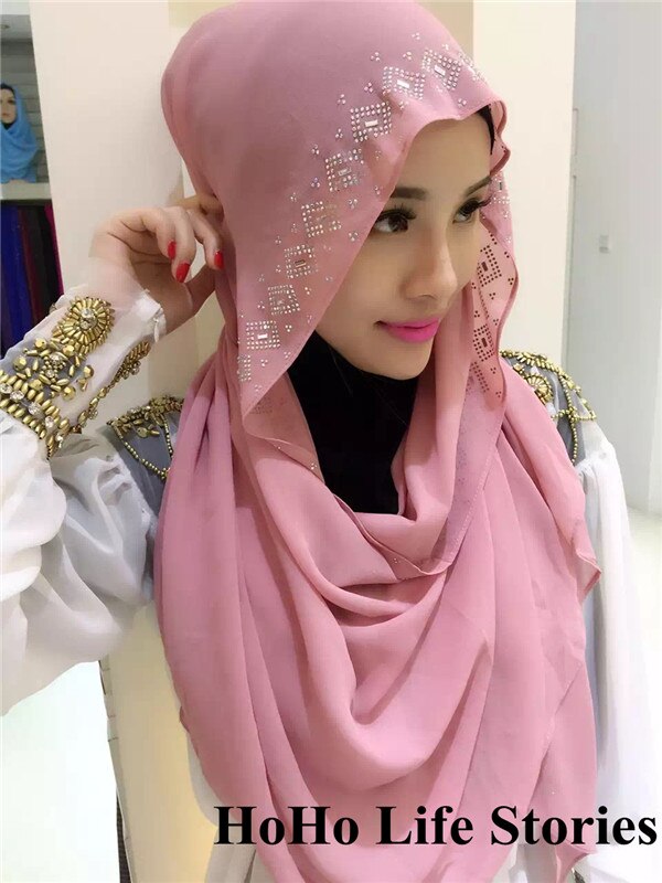 CJ118 180*70cm Middle East drilling Austria muslim hijabs scarf beautiful women of scarves (no underscarf): 7