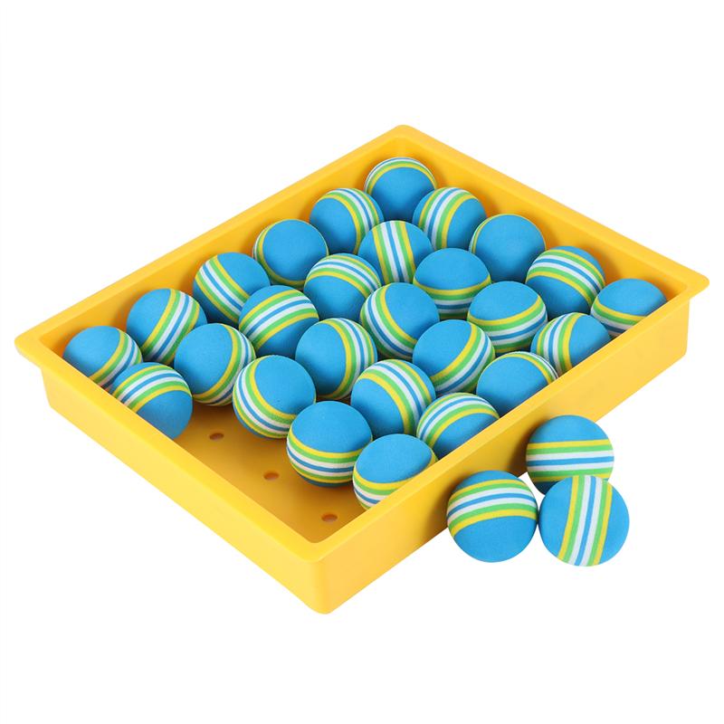 30 Pcs Regenboog Gekleurde Spons Bal Praktijk Indoor Training Aid Elastische 42Mm Training Bal Voor Indoor Outdoor: Light Blue