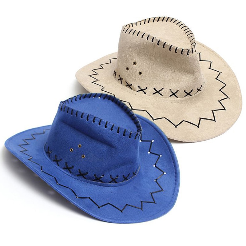 Heißer Damen Herren Hut Wild West Phantasie Cowgirl Cowboy Hüte Western Headwear Kappe