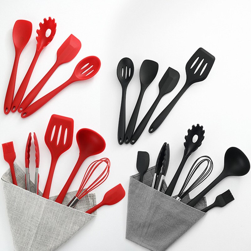 Silicone Spatula Turner Slotted spoon Ladle Spoon Spoon Spatula Spooula Spatula Basting brush Food Tongs Silicone Kitchenware