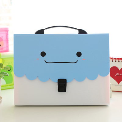 13 schichten PP taschen tasche ordner studenten und freundlicher papier sammlung ordner a4 papier füllstoffe einreichung produkte carpeta documento: Blau