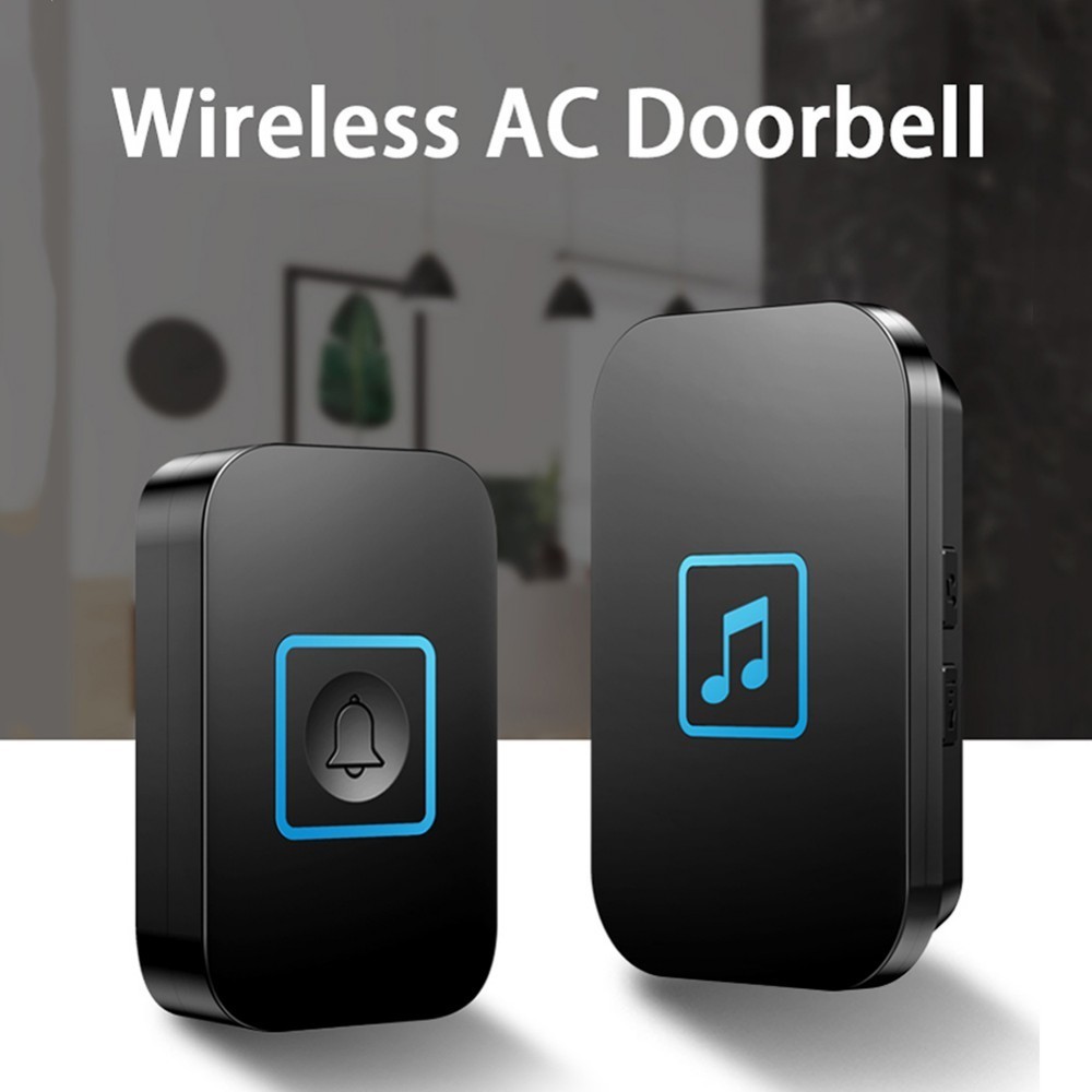 Self-Powered Waterproof Wireless DoorBell LED Light No Battery Home Cordless Door Bell 3 Plug For Choose 1 2 Button 1 2 Receiver