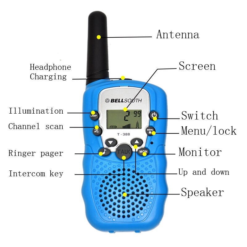 MYHOESWD Interphone voor Kind Kids Pretend Play Politieagenten Walkie Talkie Speelgoed Outdoor voor Kinderen Radio Call Telefoon Speelgoed Jongens