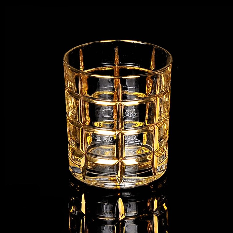 Ouderwetse Whisky Glas Trace Golden Crystal Drinkglazen Chivas Wijn Cup Bar Vasos De Cristal Verre Een Vin Vidro tumbler