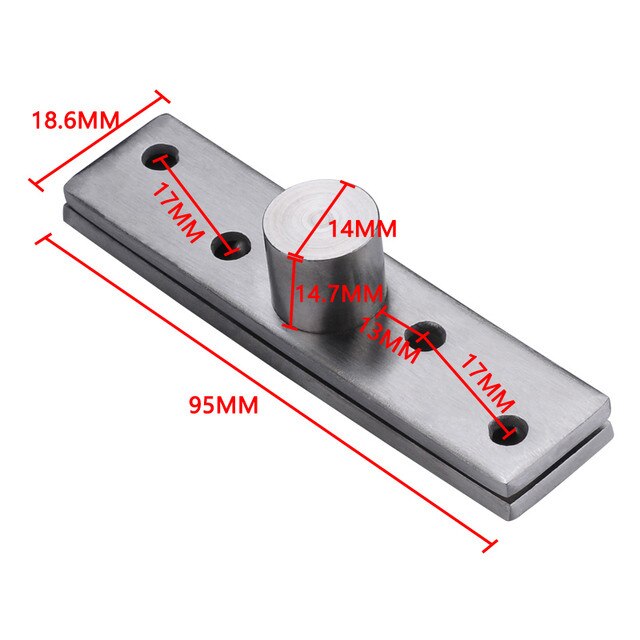 360 Degree Rotation Axis 75mm 95mm Stainless Steel Up and Down Doors Rotating Hinges Location Shaft Hidden Pivot Hinge: 95mm