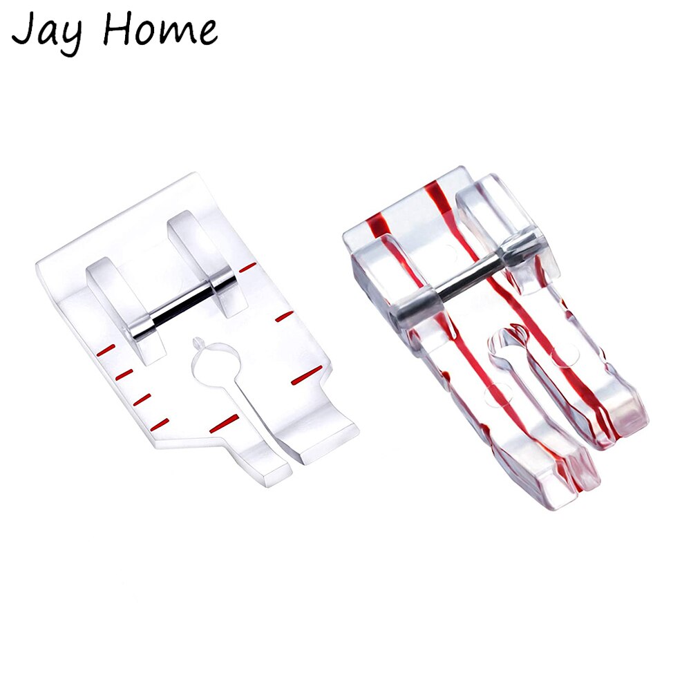 2Pcs 1/4" Quilting Presser Feet Sewing Machine Presser Foot Plastic Border Guide Presser Foot for Home Low Shank Sewing Machines: 3