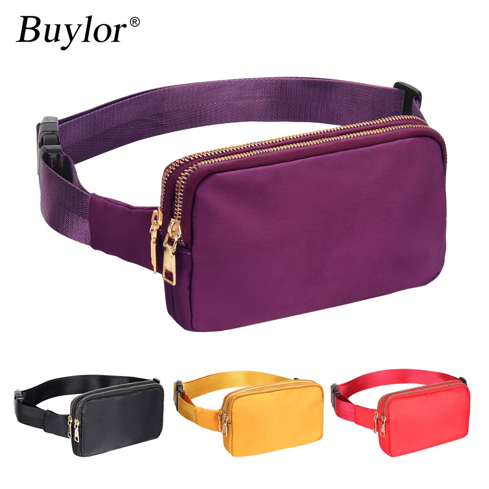 Buylor Frauen Taille Pack Weiblichen Gürtel Tasche Telefon Beutel Taschen Mädchen Polyester Wasserdicht fanny Pack Brust Packungen