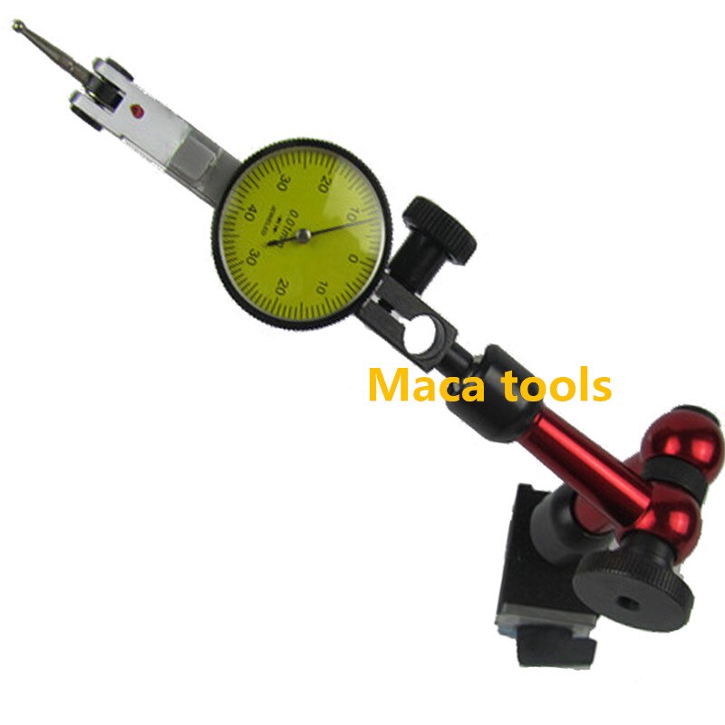 0-0.8mm High Precision Lever Indicator Dial Test 0.01mm Waterproof Dial Indicator With Flexible Magnetic Metal Base