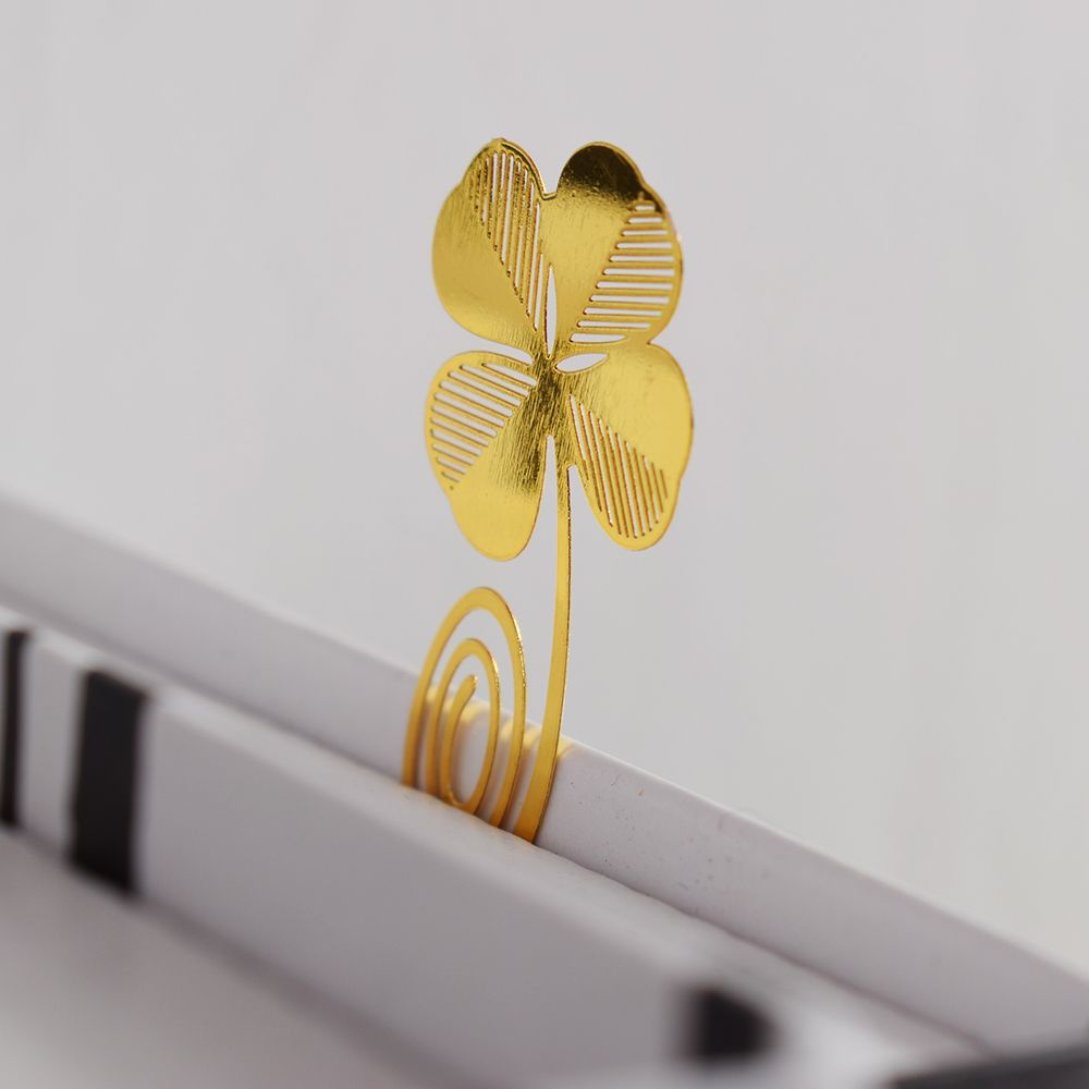 1 Pc Klavertje Vier Lezen Metalen Clip Bookmark Leeswijzer Voor Kids