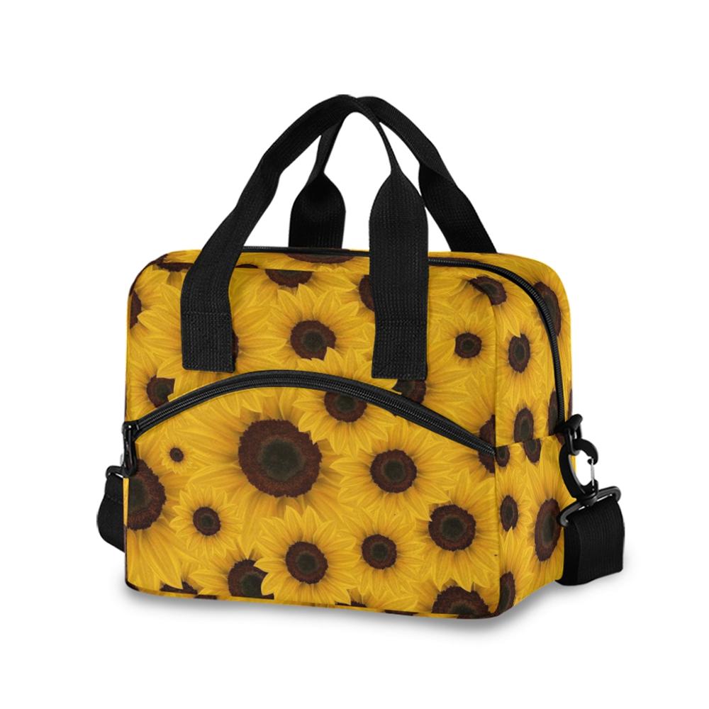 Sunflower Frauen Männer Mittagessen Box Tote Tasche Lebensmittel Frische Thermische Isolierte Mittagessen Taschen Kühler Für Jungen Mädchen Kinder Schule Picknick bento Tasche