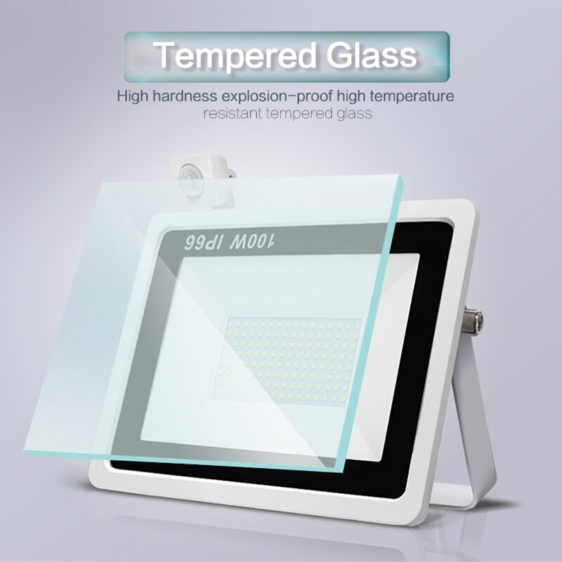 LED Flood Light Fastest Infrared Sensor IP66 Waterproof Foco Led for Outdoor Lighting 220V Spotlight for Garden Street Wall Lamp