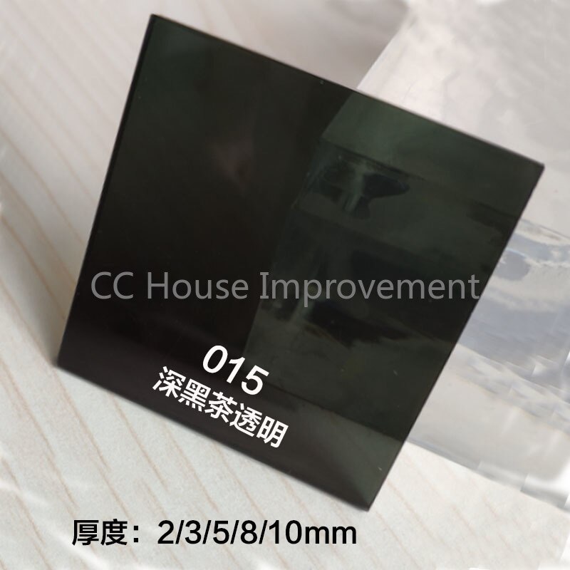 Kleur Plastic Plaat Kleur Transparant Acryl Plaat Customization: 100mmx100mmx3mm / 015