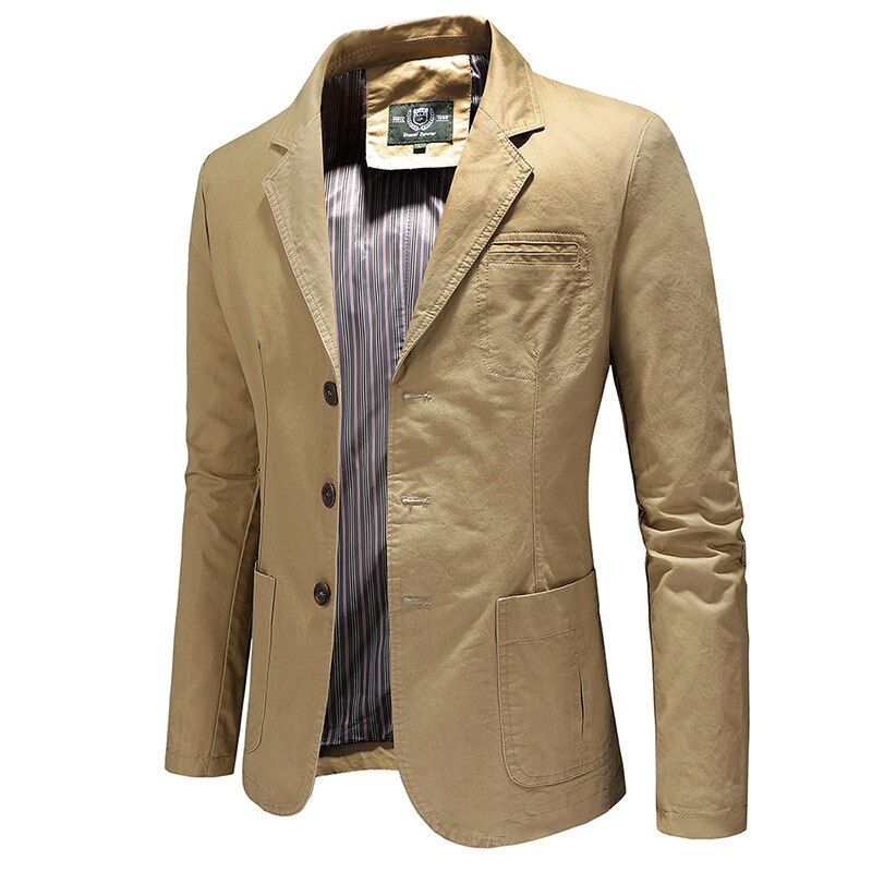 Casual Jack Mannen 100% Katoen Business Jas Mannelijke Kleding Stijlvolle Herfst Winter Pak Blazer Jasje Man